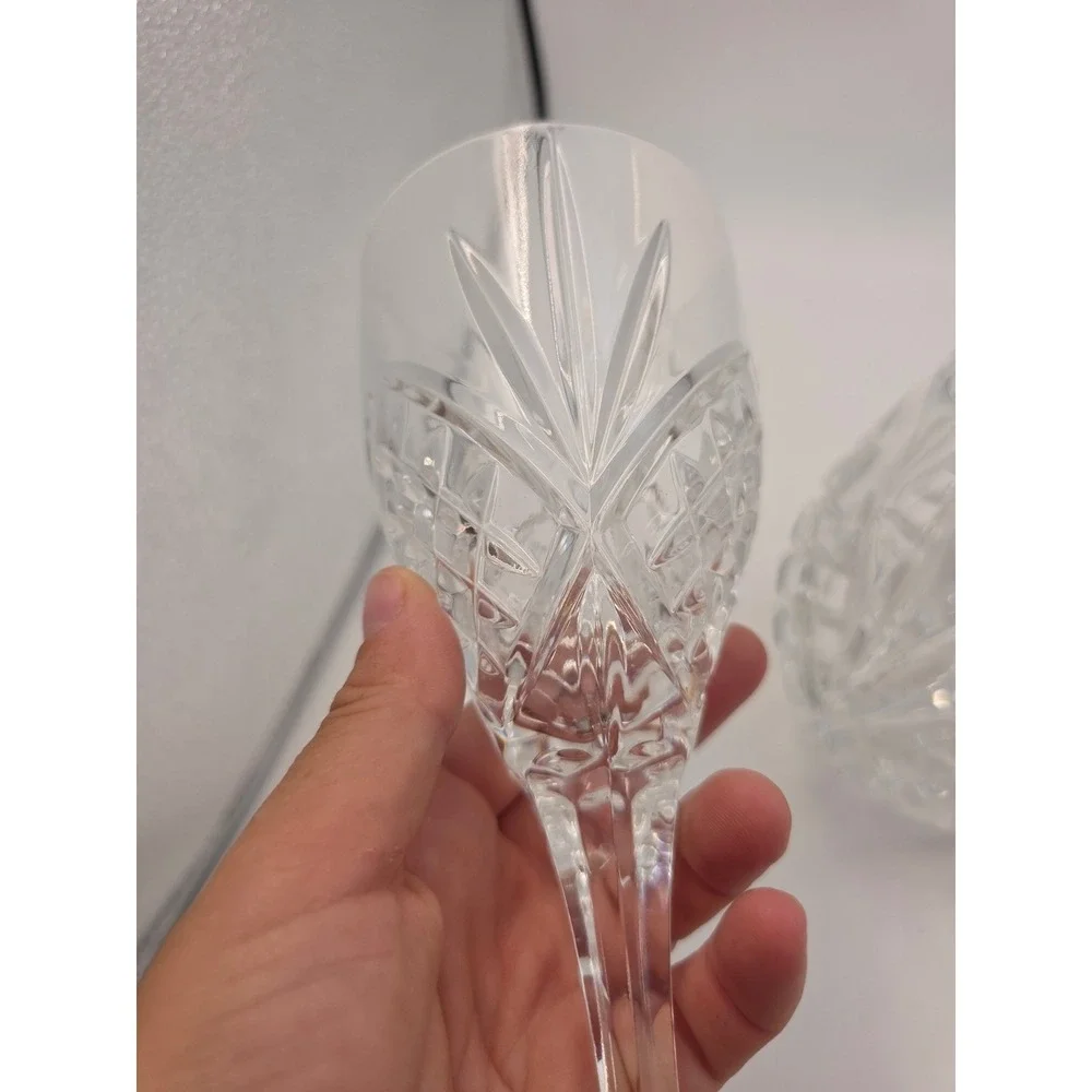 Galway Irish‎ Crystal Decanter and 3 Wine Glasses Set Clear Cut Glass Barware
